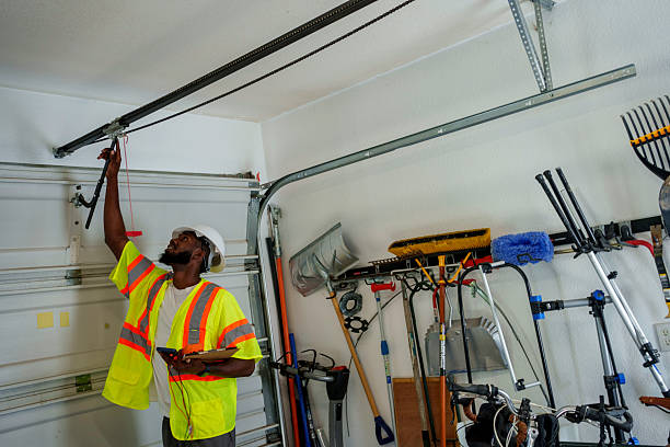 Professional Garage Door Panel Replacement technician working in Mount Pleasant, MI